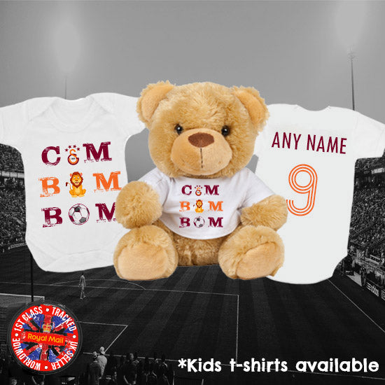 Galatasaray "CIM BOM BOM" Personalised Matching Teddy Bear & Bodysuit