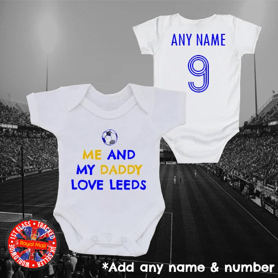 Me & My Daddy Love Leeds Personalised Bodysuit