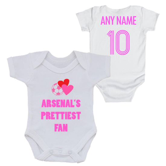 Arsenal's Prettiest Fan Personalised Bodysuit