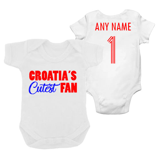 Croatia's Cutest Fan Personalised Bodysuit