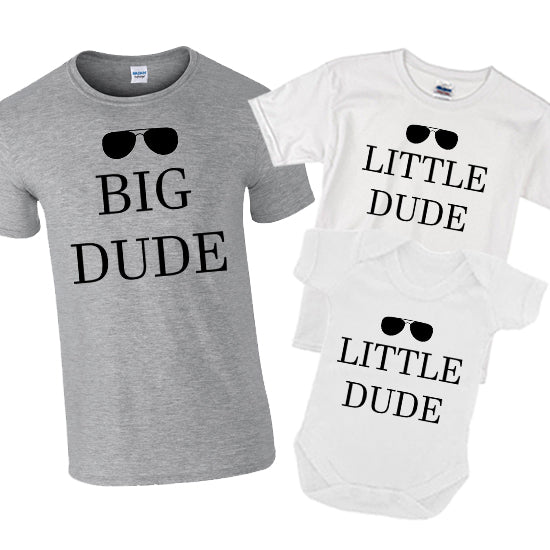 Big Dude - Little Dude Matching T-shirt Set