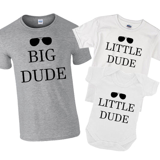 Big Dude - Little Dude Matching T-shirt Set