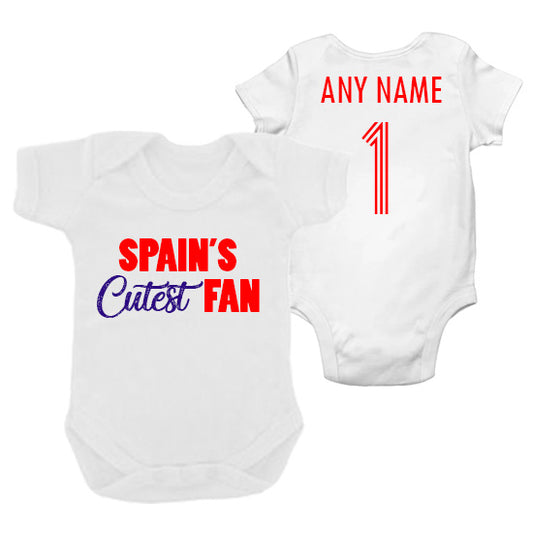 Spain's Cutest Fan Personalised Bodysuit