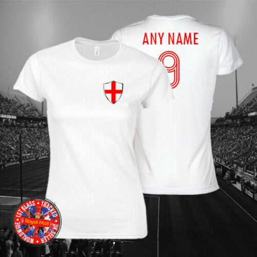 England Ladies Football Personalised T-shirt