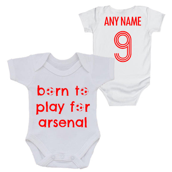 Born To Play For Arsenal Personalised Bodysuit