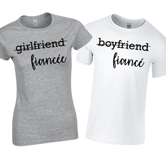 Fiancé & Fiancée Matching T-shirt Set