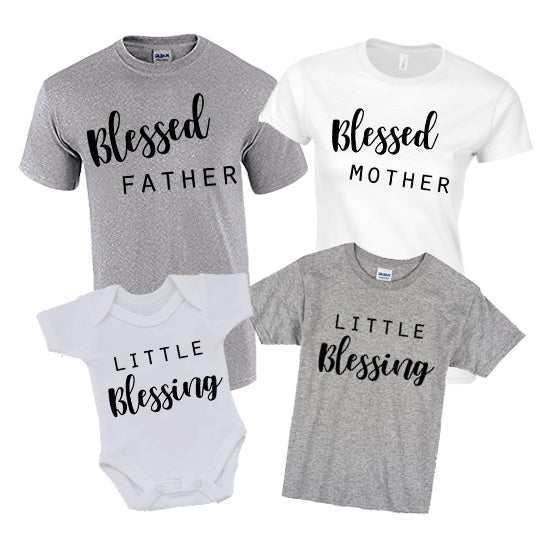 Blessed Matching Family T-shirt Set