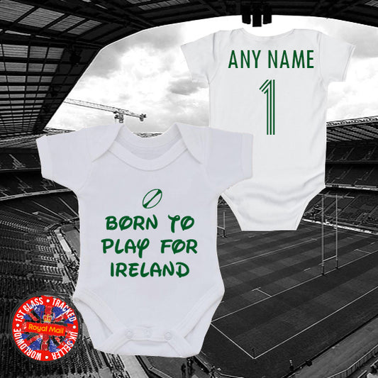 Born to play for Ireland Personalised Bodysuit