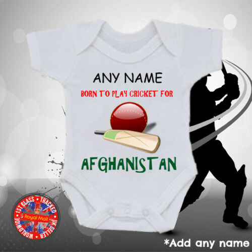 Born to play for Afghanistan Personalised Bodysuit