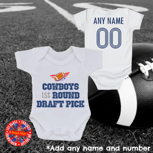 Cowboys 1st Round Draft Pick Personalised Bodysuit