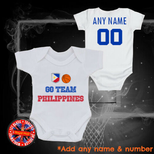 Philippines Basketball Personalised Babygrow