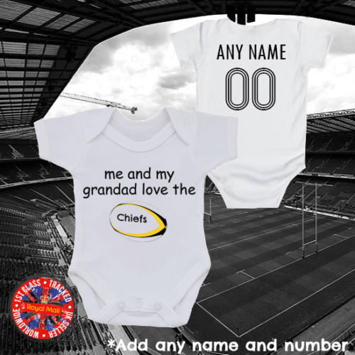 Me & My Grandad Love The Chiefs Personalised Bodysuit