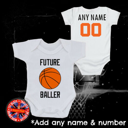 Future Baller Basketball Personalised Babygrow