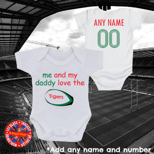 Me & My Daddy Love The Tigers Personalised Bodysuit