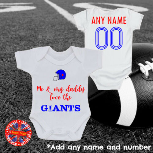 Me & My Daddy Love The GIants Personalised Bodysuit