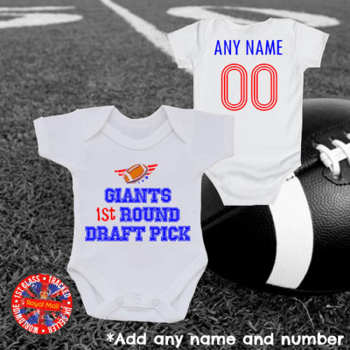 Giants 1st Round Draft Pick Personalised Bodysuit