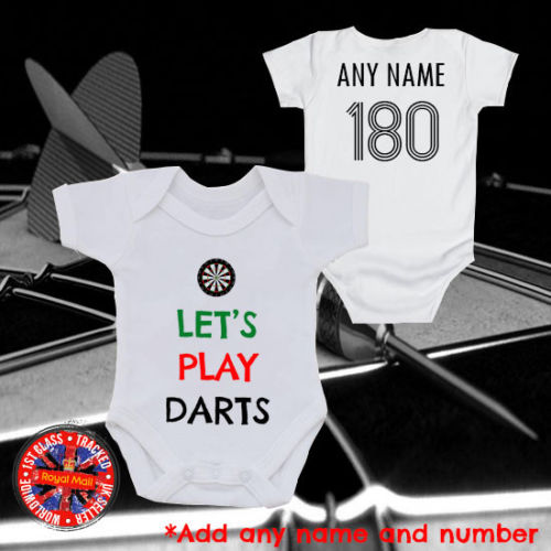 Lets Play Darts Personalised Bodysuit