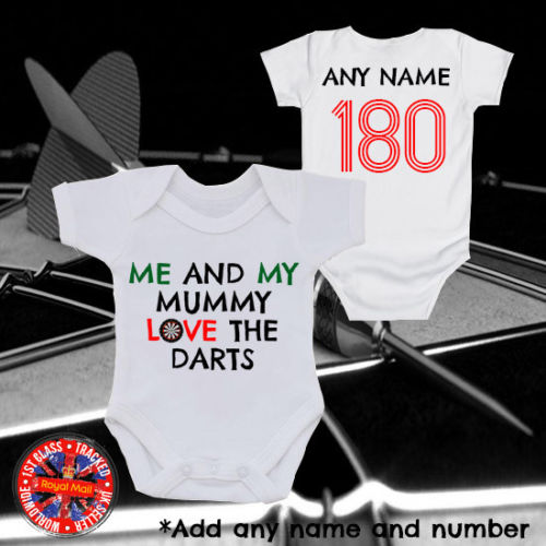 Me & My Mummy Love The Darts Personalised Bodysuit