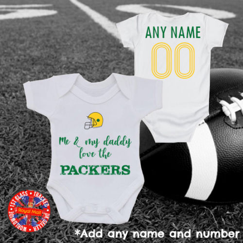 Me & My DaddyLove The Packers Personalised Bodysuit