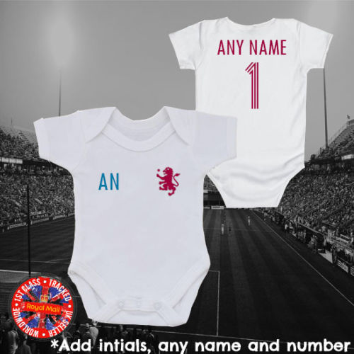 Aston Villa Personalised Bodysuit