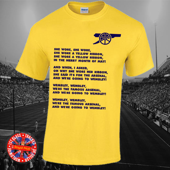 Arsenal "She Wore A Yellow Ribbon" Song Lyrics T-shirt